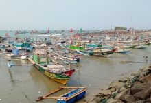Perahu nelayan di Lebak. Foto: LKBN Antara