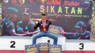 Peraih 4 medali emas kejuaraan menembak dari Yonranratfib 2 Mar. Foto: Ahmad Munawir - Menkav 2 Mar