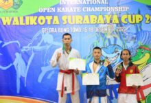 Peraih medali emas di Kejuaraan Karate Walikota Surabaya Cup. Foto: Ahmad Munawir - Menkav 2 Mar