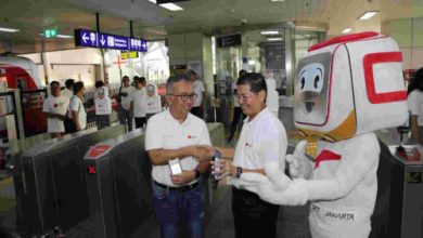 LRT Jakarta menggelar tasyakuran HUT Kelima di Stasiun Velodrome, Jakarta Timur. foto: Diskominfotik Jakarta