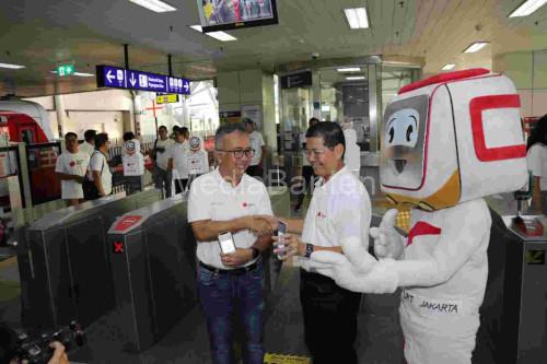 LRT Jakarta menggelar tasyakuran HUT Kelima di Stasiun Velodrome, Jakarta Timur. foto: Diskominfotik Jakarta