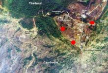 Peta perbatasan Thailan - Kamboja yang terjadi bentrok pasukan keduanya. Foto: Istimewa