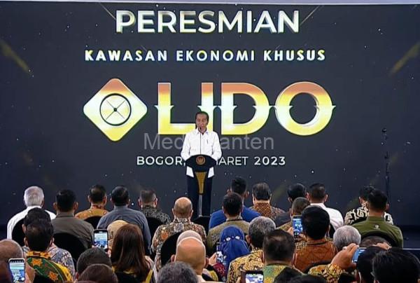 Presiden RI, Jokowi resmikan KEK Lido. Foto: Setkab RI