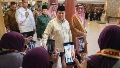 Presiden RI, Prabowo Subianto meresmikan Terminal 2 F Bandara Soetta untuk pelayanan khusus haji dan umrah. Foto: Antara