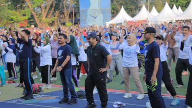 Olahraga bersama dalam Festival Hani 2023 Kota Tangerang. Foto: Pemkot Tangerang