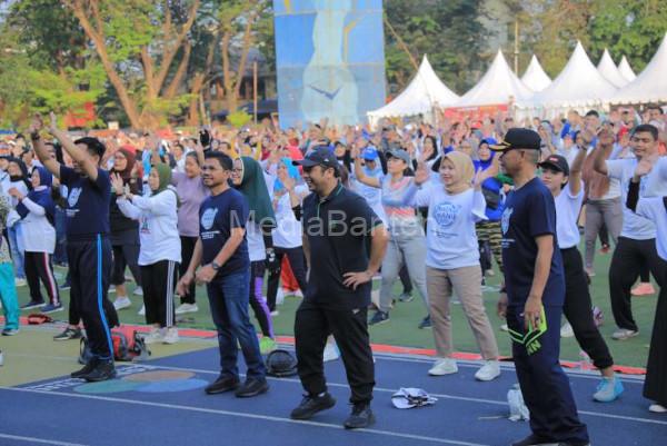 Olahraga bersama dalam Festival Hani 2023 Kota Tangerang. Foto: Pemkot Tangerang