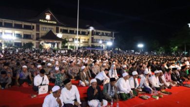 Peringatan Hari Santri Nasional di Makars Polda Banten. Foto: Antara