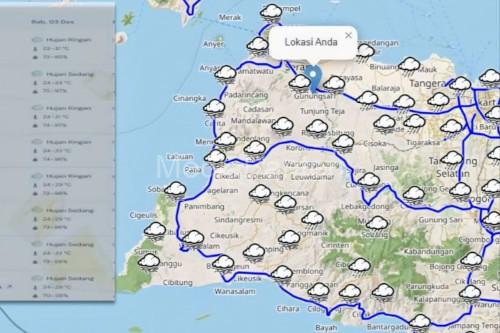 Perkiraan cuaca dari BMKG. Foto Antara