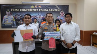 Konferensi Pers Polda Banten. Foto: Yono