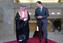 Pertemuan Menlu Arab Saudi dan Presiden Suriah. Foto: Arab News