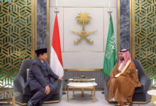 Menteri Pertahanan RI, Prabowo Subianto bertemua dengan Putra Mahkota, Pangeran MBS. Foto: Antara