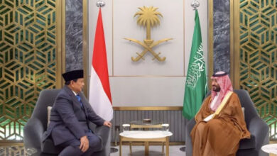 Menteri Pertahanan RI, Prabowo Subianto bertemua dengan Putra Mahkota, Pangeran MBS. Foto: Antara