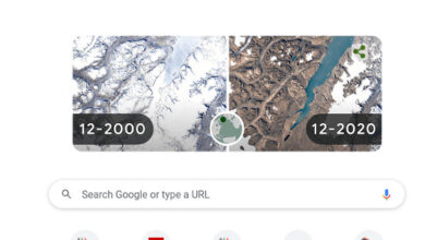 Google Doodle tampilkan perubahan iklim.