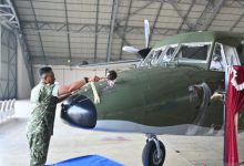 Pesawat angkut baru CN 212i produk PT Dirgantara Indonesia. Foto Antara