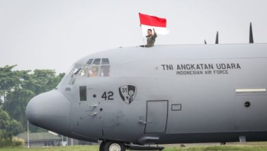 Pesawat Hercules milik TNI AU. foto: Antara