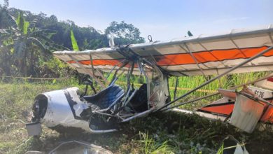 Pesawat FASI jatuh di daerah Bogor. Foto: Istimewa