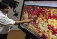 Peta suhu panas yang melanda wilayah Indonesia. Foto: LKBN Antara