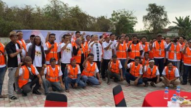 Deklarasi Petugas Parkir Kota Serang ke Prabowo - Gibran. Foto: Iqbal Kurnia