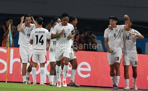 Pemain Timnas Indonesia saat lawan Kamboja. Foto Antara