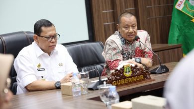 Pj Gubernur Banten, Ucok Abdul Rouf Damenta dan Ketua Apdesi Banten, Uhadi. Foto: Biro Adpim Pemprov Banten