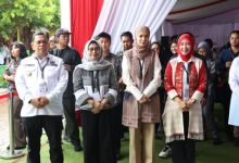 Pj Gubernur Banten, Ucok Abdul Rouf Damenta sambut istri Wapres RI, Selvi Gibran Rakabuming. Foto: Biro Adpim Banten