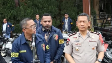 Keteangan pers soal penangkapan pelaku Curanmor dan penggelapan kendaraa. Foto Yono