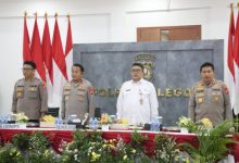 Polda Banten menggelar rakor pembatasan jam operaisonal angkutan pertambangan Foto Daeng Yusvin