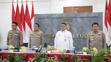 Polda Banten menggelar rakor pembatasan jam operaisonal angkutan pertambangan Foto Daeng Yusvin