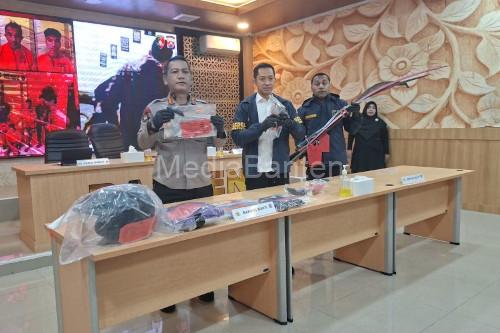 Polda Banten ungkapkan sindikat Curanmor gunakan senjata api rakitan. Foto Antara