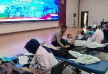 Donor darah yang digelar Polda Banten. Foto Daeng Yusvin