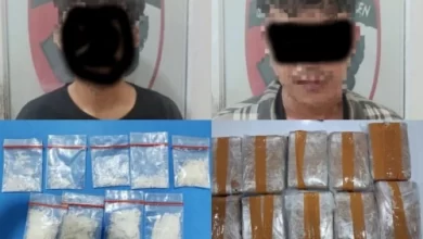 DPO Ganja 11 Kg dan sabu 4,9 gram. foto Yono