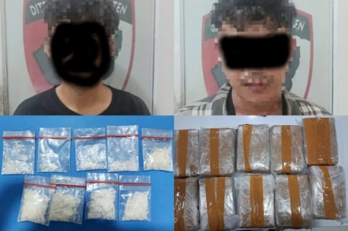 DPO Ganja 11 Kg dan sabu 4,9 gram. foto Yono