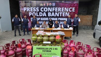 Pengungkapan penyalahgunaan LPG Subsidi di Lebak. Foto Abdul Hadi