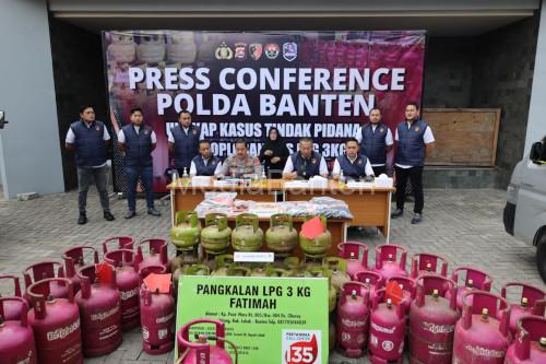 Pengungkapan penyalahgunaan LPG Subsidi di Lebak. Foto Abdul Hadi