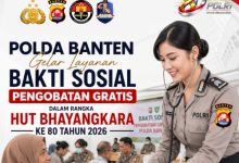 Pengobatan gratis dari Polda Banten. Foto Daeng Yusvin