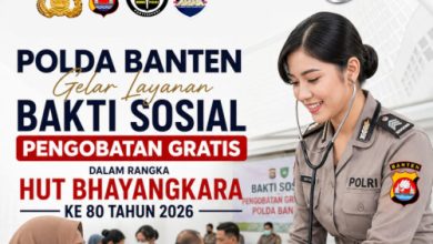 Pengobatan gratis dari Polda Banten. Foto Daeng Yusvin