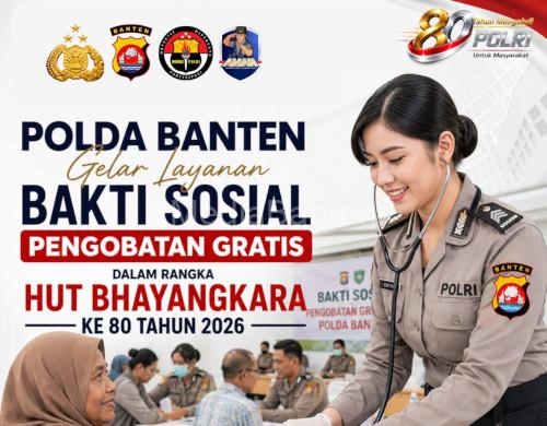 Pengobatan gratis dari Polda Banten. Foto Daeng Yusvin