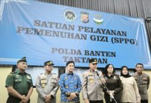 Polda Banten melucnurkan SPPG untuk program MBG di Taktakan. foto: Antara