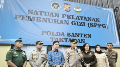 Polda Banten melucnurkan SPPG untuk program MBG di Taktakan. foto: Antara