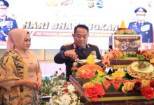 Polda Banten menggelar tasyakuran Hari Bhayangkara. Foto Daeng Yusvin