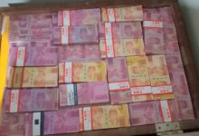 Uang palsu yang dista Polda Banten. Foto Abdul Hadi