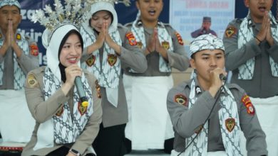 Perlombaan Keagaam yang digelar biro SDM Polda Jabar. Foto Yono