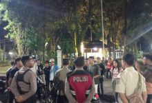 Patroli gabungan dari Polres Lebak. Foto: Antara
