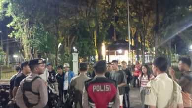 Patroli gabungan dari Polres Lebak. Foto: Antara