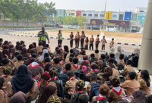 Polres Metro Tangerang mengedukasi 237 siswa SDN Sukasari. Foto Antara