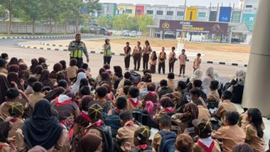 Polres Metro Tangerang mengedukasi 237 siswa SDN Sukasari. Foto Antara