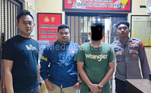 Salah satu bandar narkotika yang ditangkap Polres Serang. Foto Yono