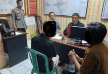 Polsek Petir menangkap 2 pemuda yang membawa kabur gadis di bawah umur di Petir. Foto Yono