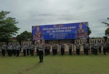Wakapolres Serang, Kompol Fauzan Afifi pimpin upcaara Peringatan Hari Pahlawan. Foto Yono