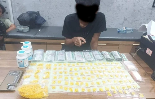 Polresta Serang Kota menyita obat keras. Foto Yono